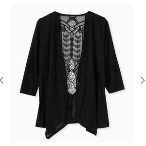 Torrid Slub 3/4 Sleeve Lace Back Sweater Size 2X